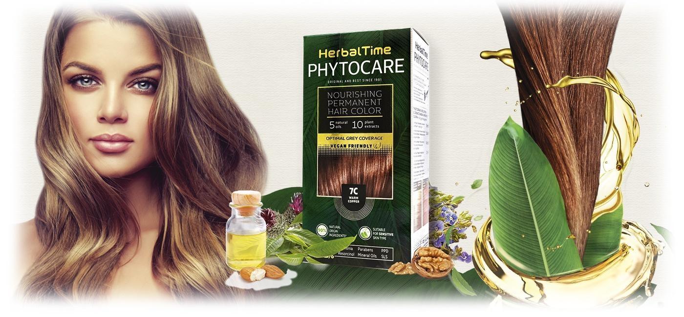 Herbal Time Phytocare - barva na vlasy- 90% Vegan